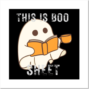 This Is Boo Sheet Ghost Retro Halloween Costume Posters and Art